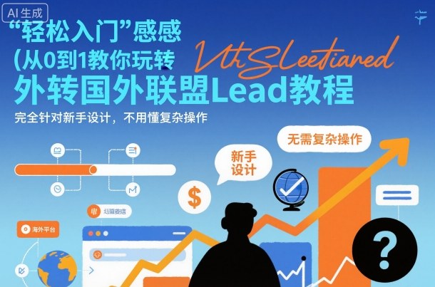 国外联盟賺美刀项目,从0到1教你玩转国外联盟Lead教程,纯新手可操作性100%-甄选网创