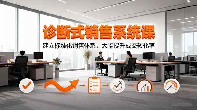 (16435期)诊断式销售系统课,建立标准化销售体系,大幅提升成交转化率-甄选网创