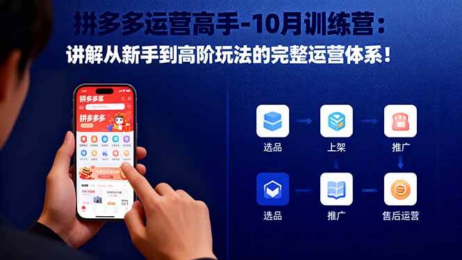 (16448期)拼多多运营高手-10月训练营:讲解从新手到高阶玩法的完整运营体系!-甄选网创