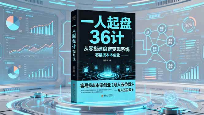 (16408期)一人起盘36计:从零搭建稳定变现系统,实现低成本创业,月入五位数+-甄选网创