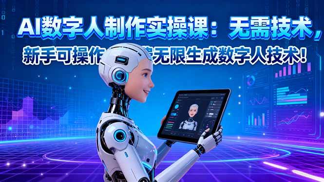 (16376期)AI数字人制作实操课:无需技术,新手可操作,免费无限生成数字人技术!-甄选网创