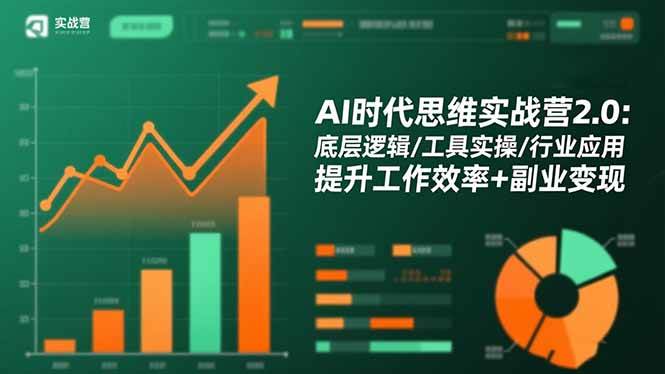 (16506期)AI时代思维实战营2.0:底层逻辑/工具实操/行业应用 提升工作效率+副业变现-甄选网创
