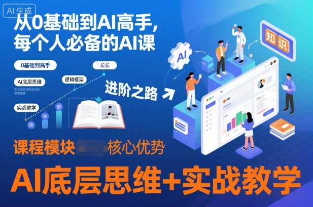 从0基础到AI高手,每个人必备的AI课,AI底层思维+实战教学-甄选网创