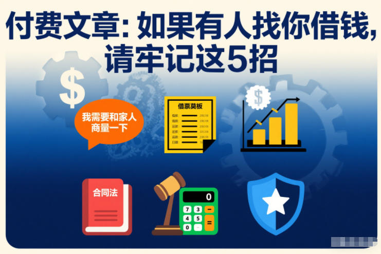 付费文章:如果有人找你借钱,请牢记这5招-甄选网创