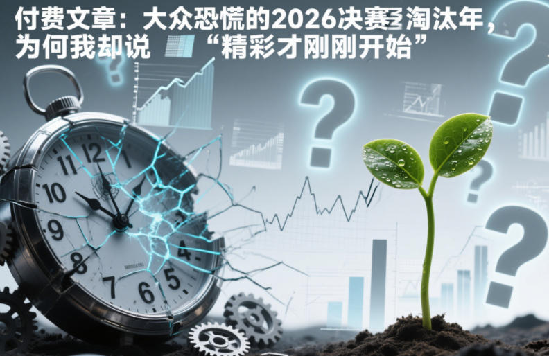 付费文章:大众恐慌的2026决赛淘汰年,为何我却说“精彩才刚刚开始”?-甄选网创