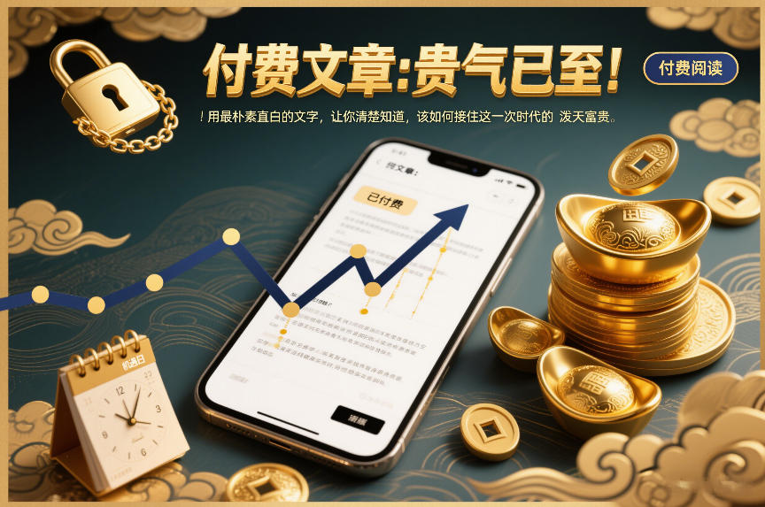 付费文章:贵气已至!用最朴素直白的文字,让你清楚知道,该如何接住这一次时代的泼天富贵-甄选网创