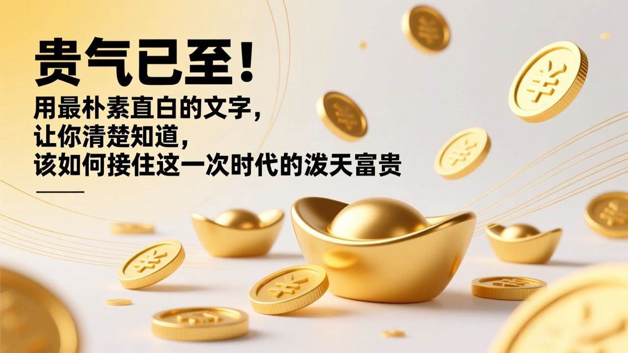 (17049期)付费文章:贵气已至!用最朴素直白的文字,让你清楚知道,该如何接住这一次时代的泼天富贵-甄选网创