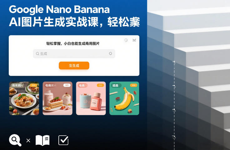 Google Nano Banana AI图片生成实战课,轻松掌握,小白也能生成商用图片-甄选网创