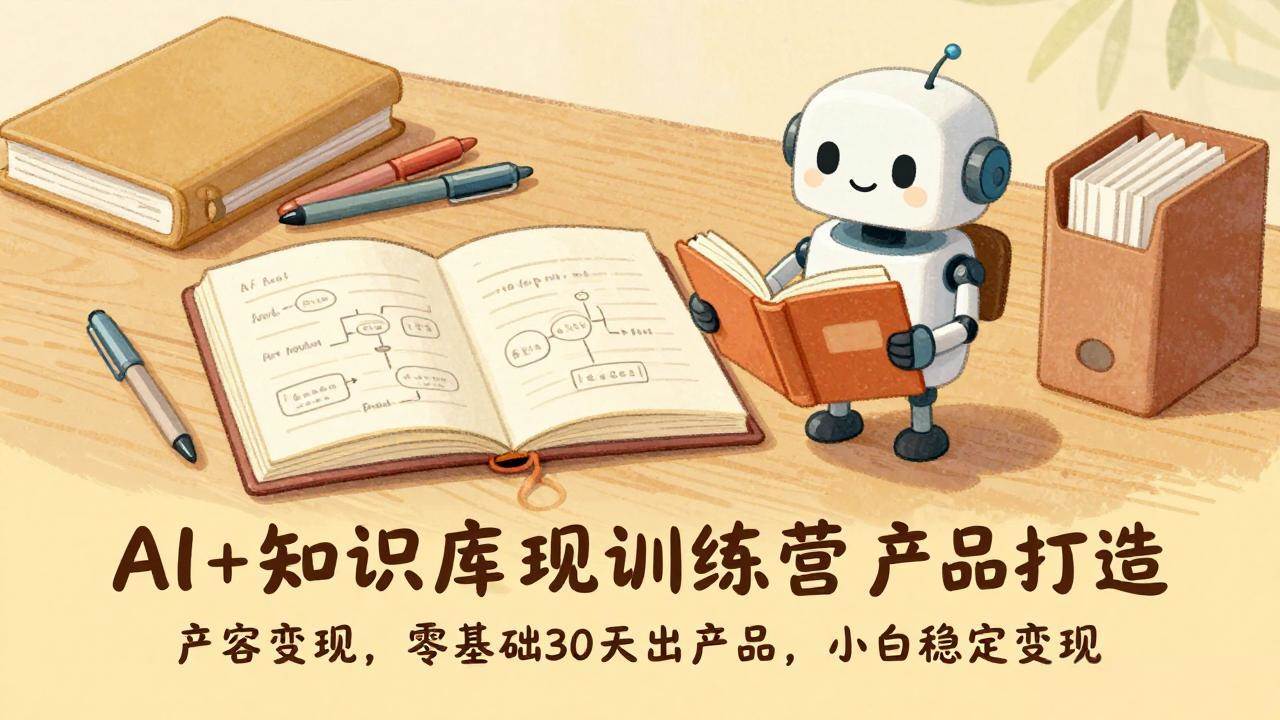 (17323期)AI+知识库变现训练营,产品打造、内容创作、全平台变现,零基础30天出产品,小白稳定变现-甄选网创