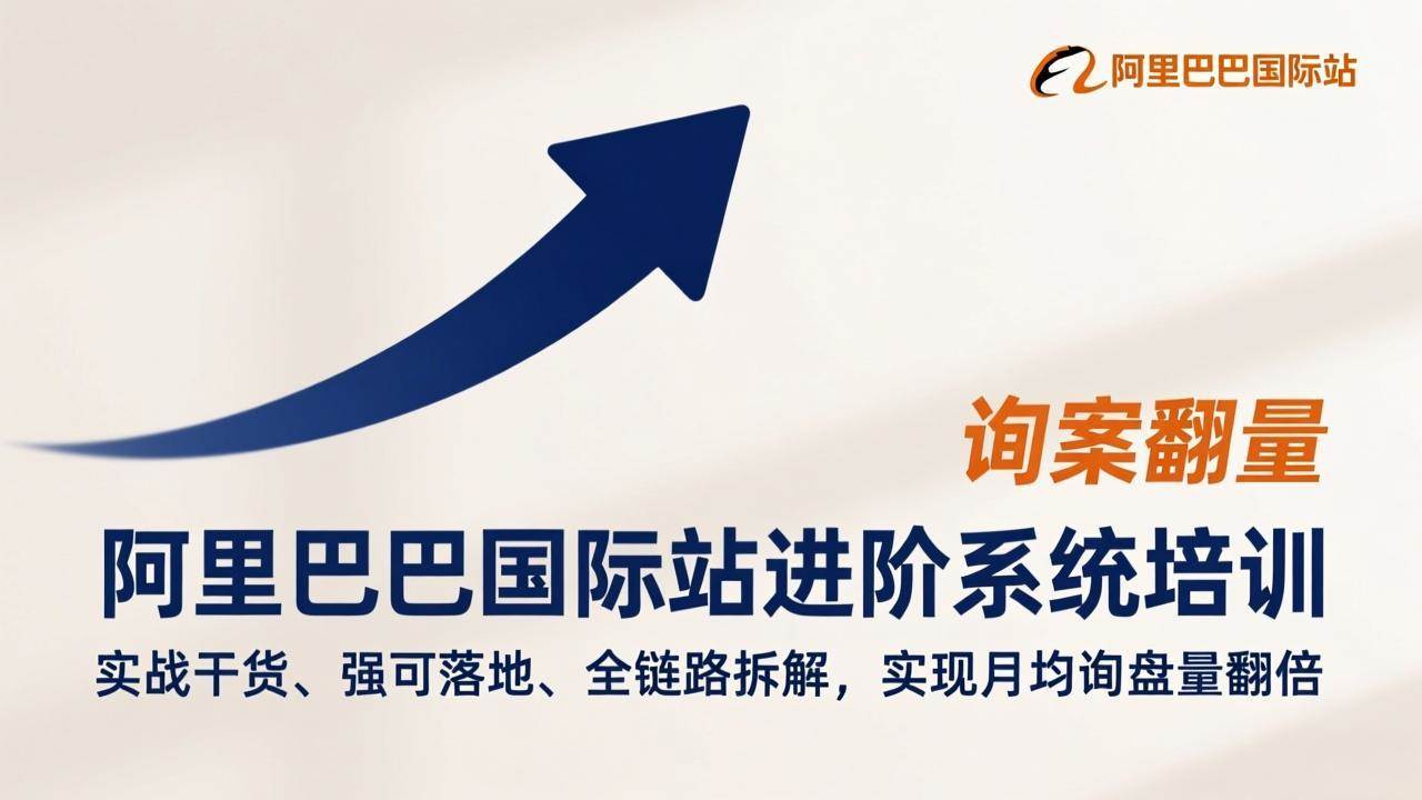 (17335期)阿里巴巴国际站进阶系统培训,实战干货、强可落地、全链路拆解,实现月均询盘量翻倍