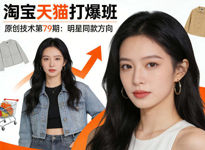 《淘宝天猫打爆班》原创技术第79期:明星同款方向-甄选网创