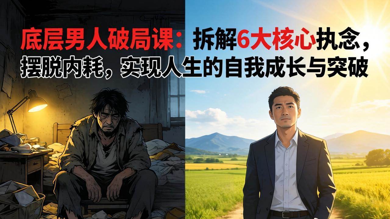 (17747期)付费文章:底层男人破局课:拆解 6 大核心执念,摆脱内耗,实现人生的自我成长与突破-甄选网创