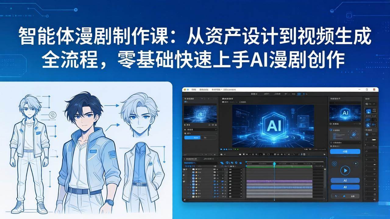 (17709期)智能体漫剧制作课:从资产设计到视频生成全流程,零基础快速上手AI漫剧创作-甄选网创