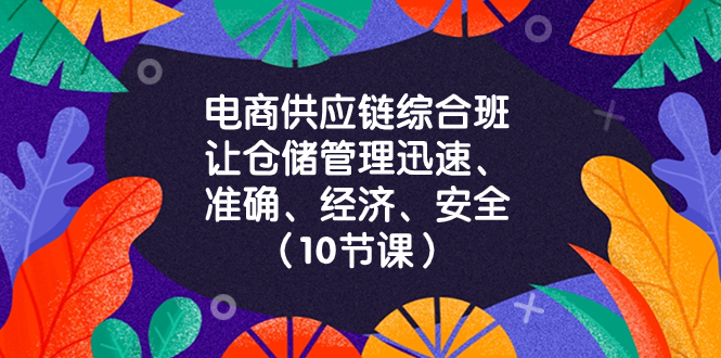 （8246期）电商-供应链综合班，让仓储管理迅速、准确、经济、安全！（10节课）-甄选网创