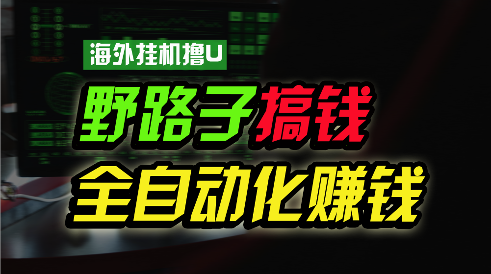 海外挂机撸U新平台，日赚8-15美元，全程无人值守，可批量放大，工作室内部项目！-甄选网创