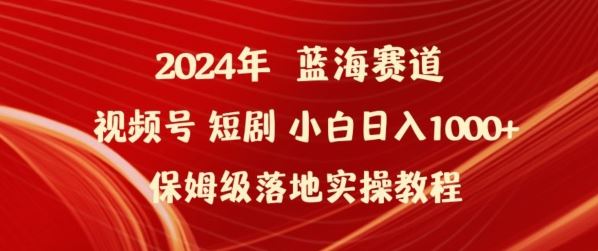 2024年视频号短剧新玩法小白日入1000+保姆级落地实操教程【揭秘】-甄选网创