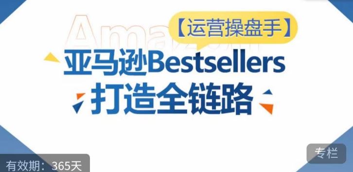 运营操盘手！亚马逊Bestsellers打造全链路，选品、Listing、广告投放全链路进阶优化-甄选网创