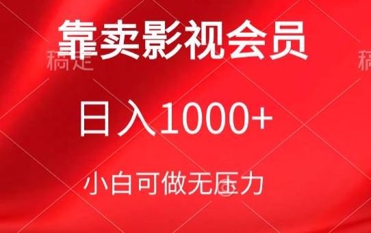 靠卖影视会员，日入1000+，落地保姆级教程，新手可学【揭秘】-甄选网创