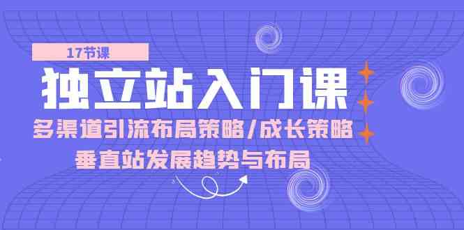 独立站入门课：多渠道引流布局策略/成长策略/垂直站发展趋势与布局-甄选网创