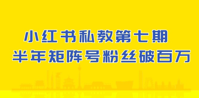 小红书私教第七期，小红书90天涨粉18w，1周涨粉破万 半年矩阵号粉丝破百万-甄选网创