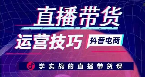 直播带货运营技巧，学实战的直播带货课-甄选网创