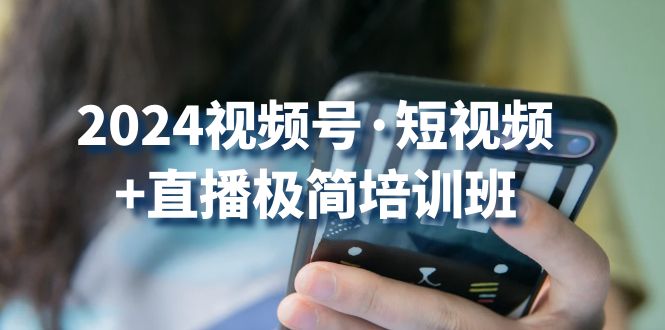 2024视频号短视频+直播极简培训班：抓住视频号风口，流量红利-甄选网创