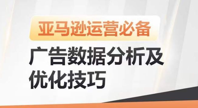 亚马逊广告数据分析及优化技巧，高效提升广告效果，降低ACOS，促进销量持续上升-甄选网创