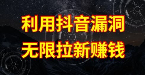 利用抖音链接漏洞，无限拉新赚钱【漏洞原理+操作流程】【揭秘】-甄选网创