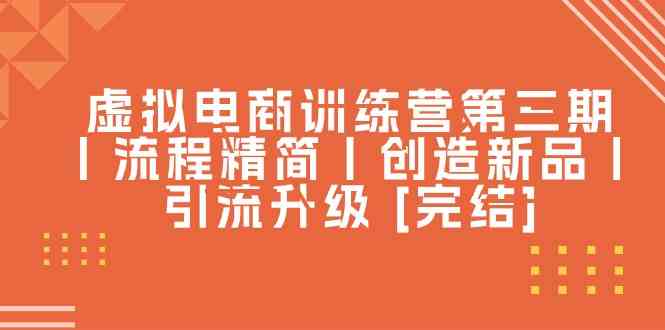 虚拟电商训练营第三期丨流程精简丨创造新品丨引流升级 [完结]-甄选网创