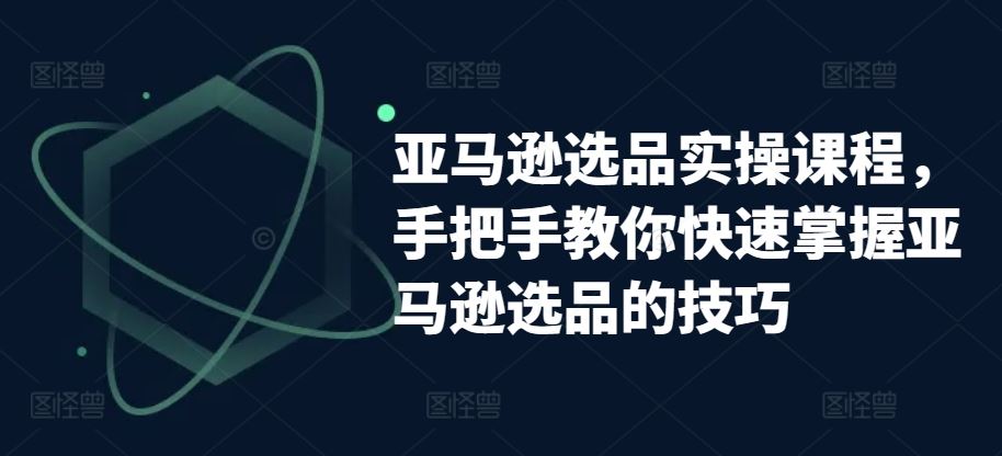 亚马逊选品实操课程，手把手教你快速掌握亚马逊选品的技巧-甄选网创