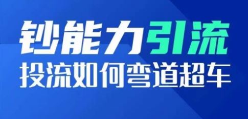 钞能力引流：投流如何弯道超车，投流系数及增长方法，创造爆款短视频-甄选网创