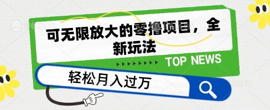 可无限放大的零撸项目，全新玩法，一天单机撸个50+没问题【揭秘】-甄选网创