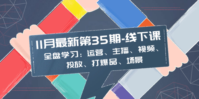 （8314期）11月最新-35期-线下课：全盘学习：运营、主播、视频、投放、打爆品、场景-甄选网创