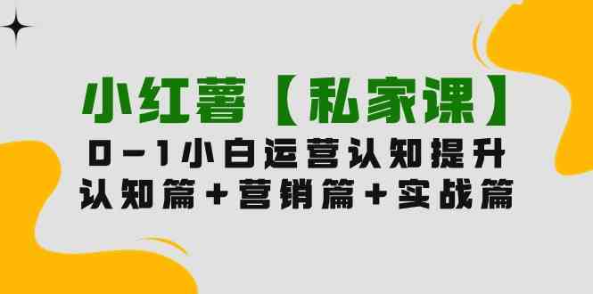 （9910期）小红薯【私家课】0-1玩赚小红书内容营销，认知篇+营销篇+实战篇（11节课）-甄选网创