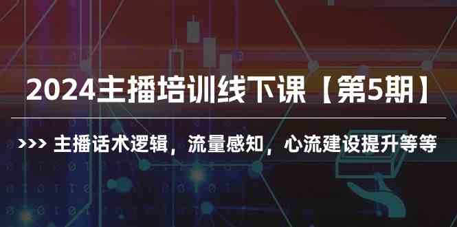 （10161期）2024主播培训线下课【第5期】主播话术逻辑，流量感知，心流建设提升等等-甄选网创