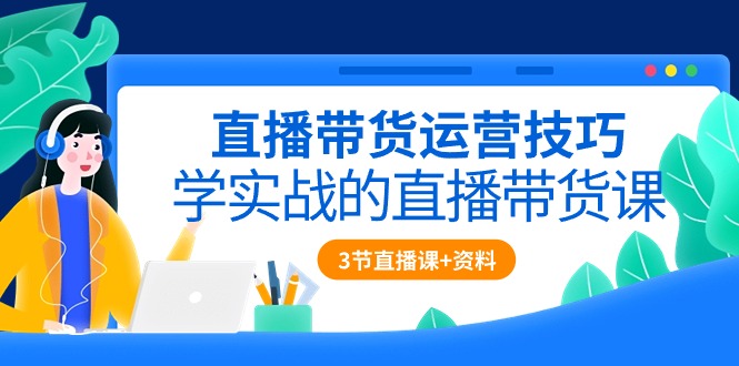 （10229期）直播带货运营技巧，学实战的直播带货课（3节直播课+配套资料）-甄选网创