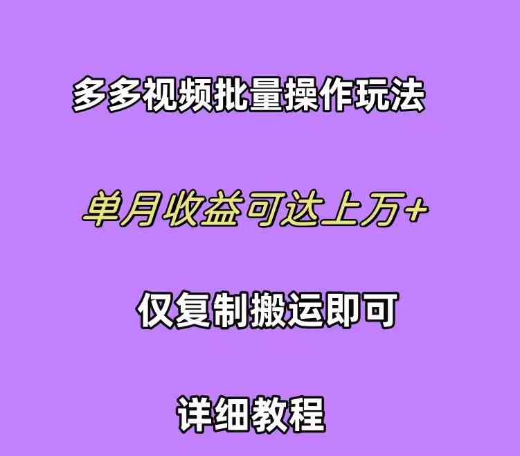 （10029期）拼多多视频带货快速过爆款选品教程 每天轻轻松松赚取三位数佣金 小白必…-甄选网创