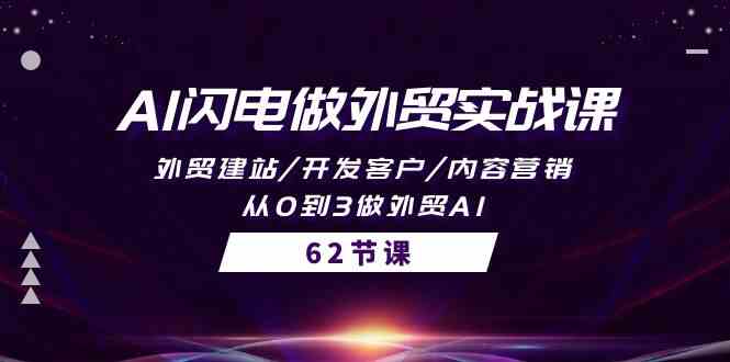 （10049期）AI闪电做外贸实战课，外贸建站/开发客户/内容营销/从0到3做外贸AI-62节-甄选网创