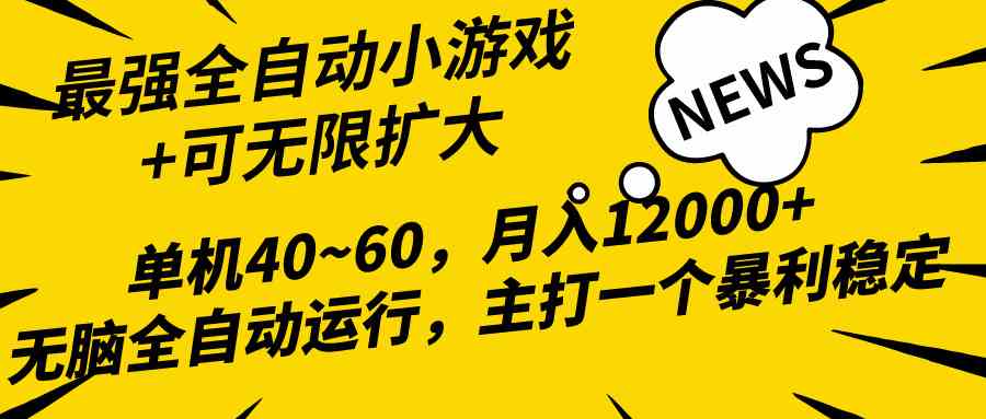 （10046期）2024最新全网独家小游戏全自动，单机40~60,稳定躺赚，小白都能月入过万-甄选网创