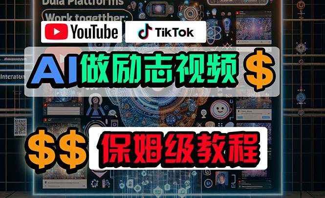 （10520期）利用AI制作励志视频，在YouTube和TikTok赚钱，小白可做（附工具）-甄选网创