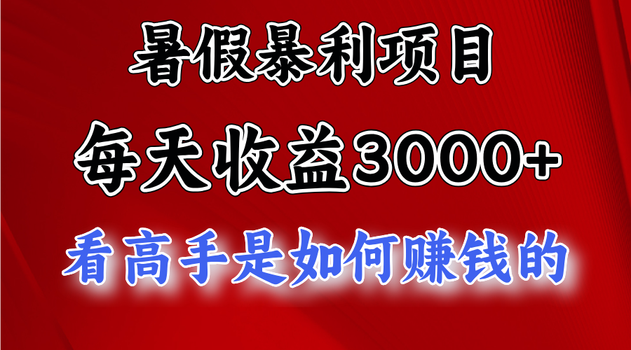 暑假暴力项目 1天收益3000+，视频号，快手，不露脸直播.次日结算-甄选网创