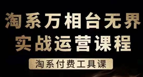 淘系万相台无界实战运营课，淘系付费工具课-甄选网创