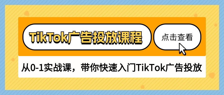 （10731期）TikTok广告投放课程，从0-1实战课，带你快速入门TikTok广告投放（30节课）-甄选网创