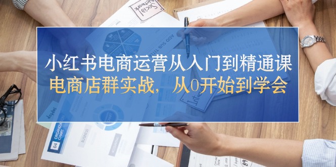 （10937期）小红书电商运营从入门到精通课，电商店群实战，从0开始到学会-甄选网创