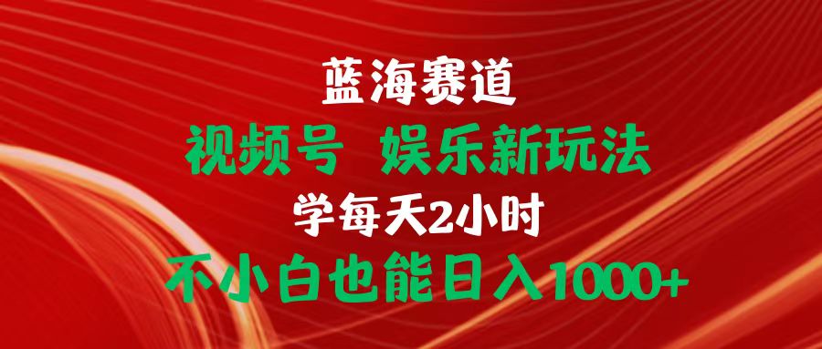 （10818期）蓝海赛道视频号 娱乐新玩法每天2小时小白也能日入1000+-甄选网创