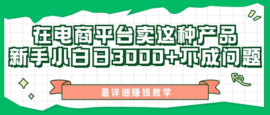 （11206期）最新在电商平台发布这种产品，新手小白日入3000+不成问题，最详细赚钱教学-甄选网创