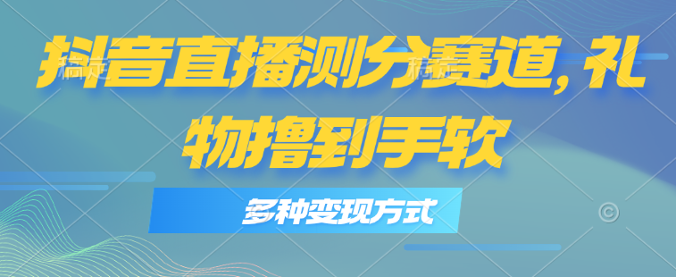 （11380期）抖音直播测分赛道，多种变现方式，轻松日入1000+-甄选网创