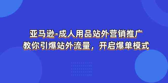 亚马逊成人用品站外营销推广，教你引爆站外流量，开启爆单模式-甄选网创