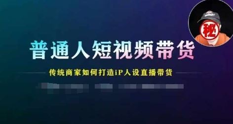 普通人短视频带货，传统商家如何打造IP人设直播带货-甄选网创