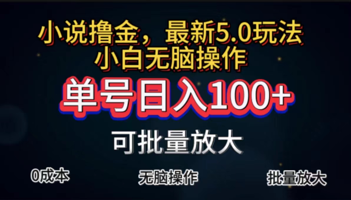 （11651期）全自动小说撸金，单号日入100+小白轻松上手，无脑操作-甄选网创